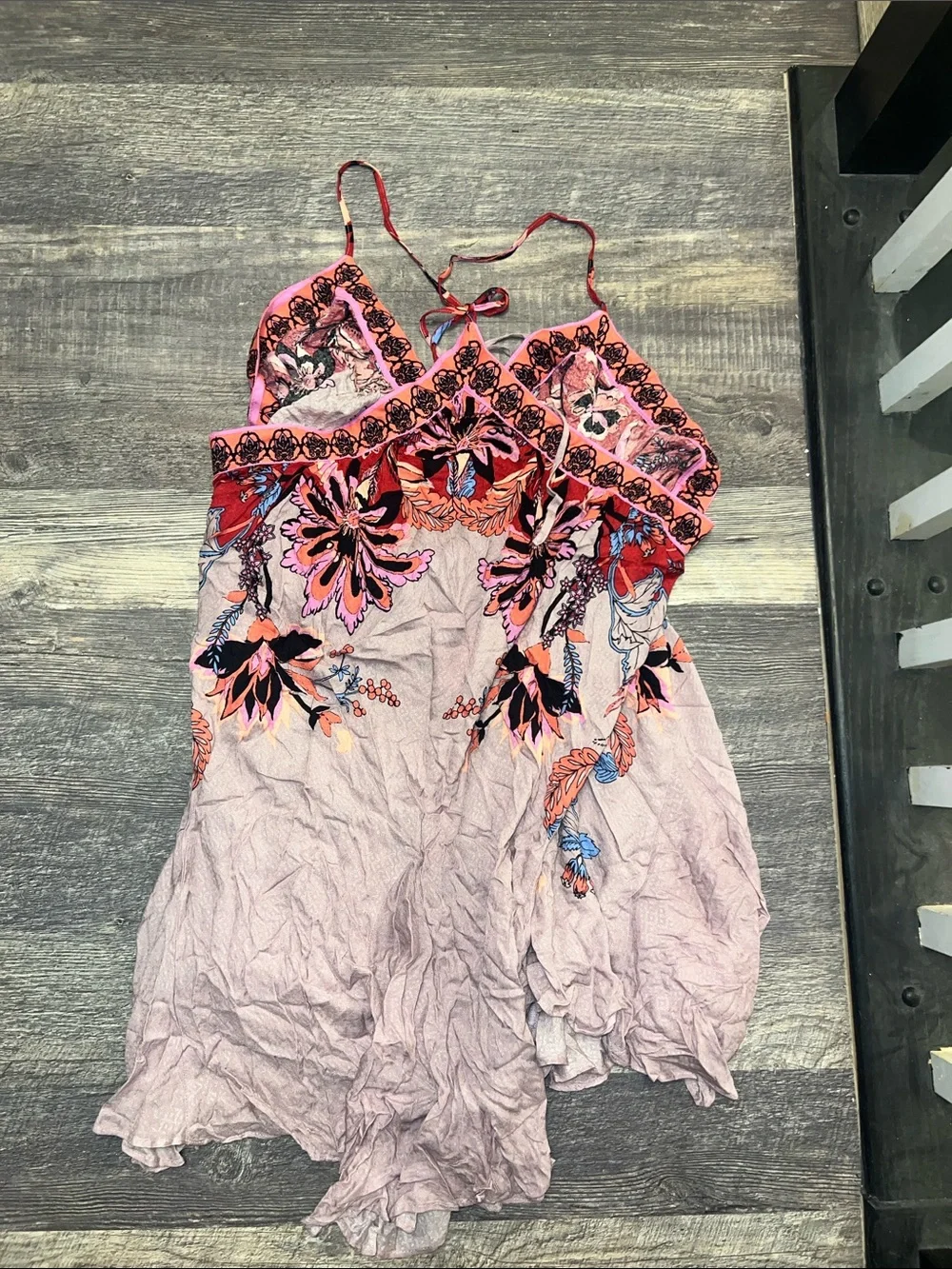 NWT Intimately by Free People Garden Slip in Silver Leaves Combo